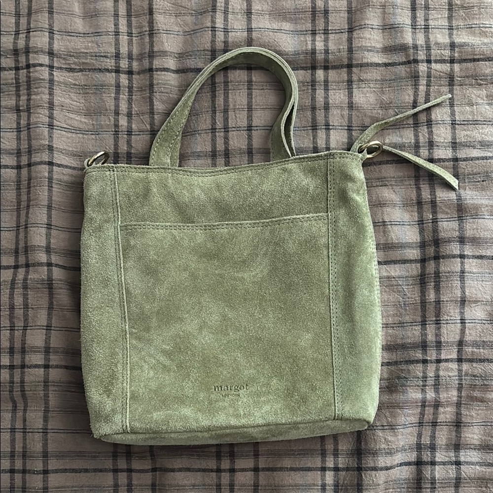 Margot Green Suede Purse